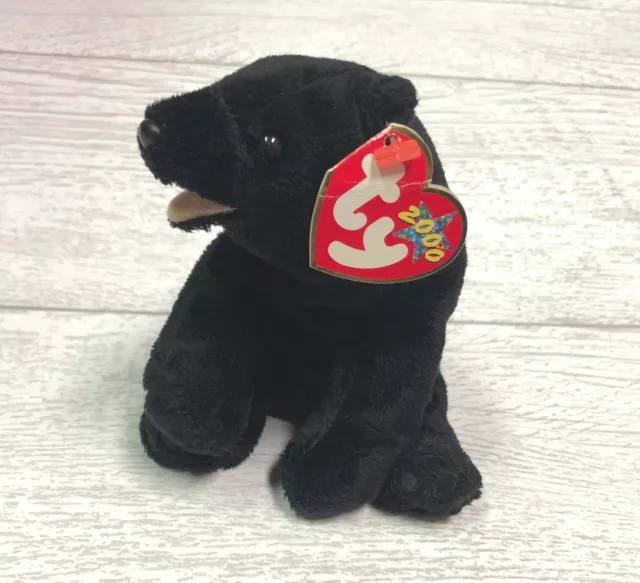 Cinders Black Bear 6th Generation 2000 Retired Ty Beanie Baby Collectible Toy