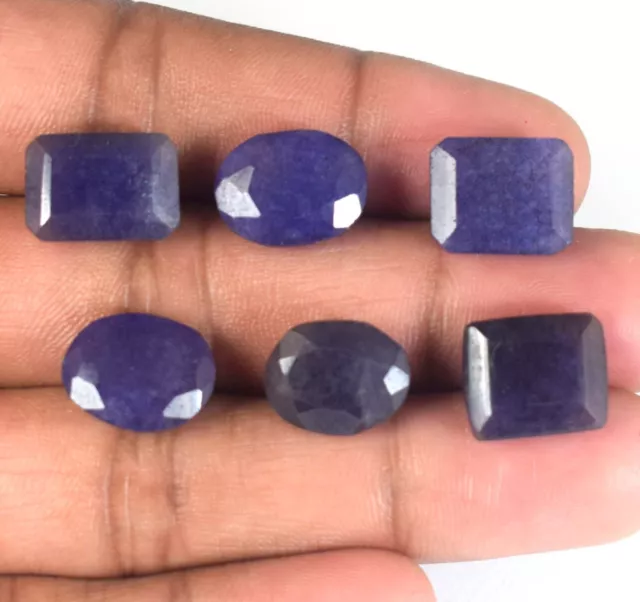 Africain Bleu Saphir Desseré Pierre Précieuse Lot 34.25 CT Naturel Mélange Forme