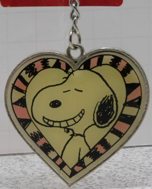 Peanuts Snoopy Heart Keychain New with Tag Rare