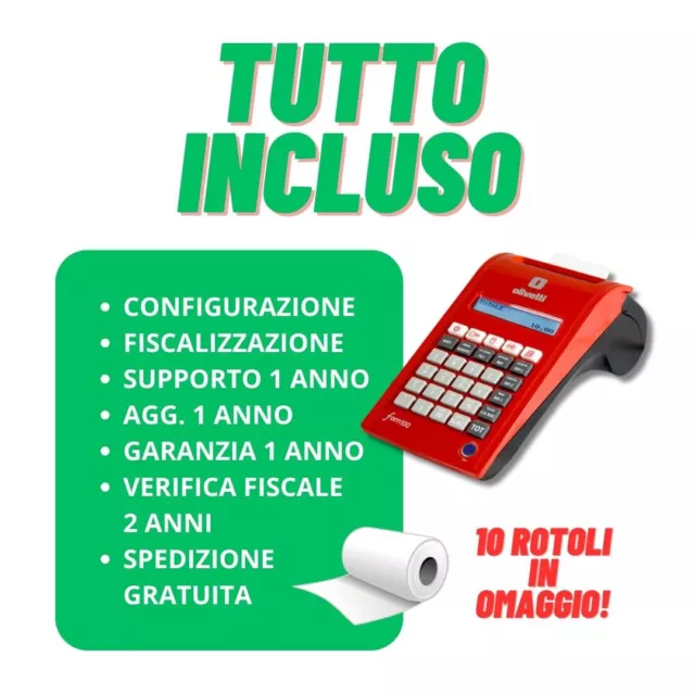 Registratore di Cassa Telematico Olivetti Form 100 - TUTTO INCLUSO