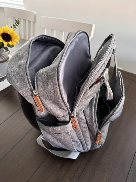 Diaper Bag Backpack, RUVALINO Multifunction Travel Back Pack Gray 2