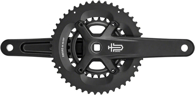 Pédalier Sugino PX & Prody – Longueur 165 Mm, Triple Plateau 50/45/36T, Pour Vélo Randonneur