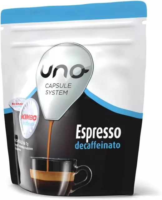 Capsule Di Caffè Espresso Decaffeinato (Deca),  UNO System, 6 Pacchi Da 16 Capsu
