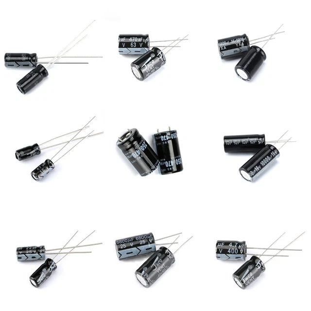 Aluminium Electrolytic Capacitor 6~450V 0.1~6800uf Wide Range of Value/Voltages