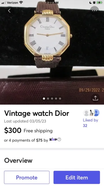 Vintage Womens Christian Dior Watch with newly placed battery