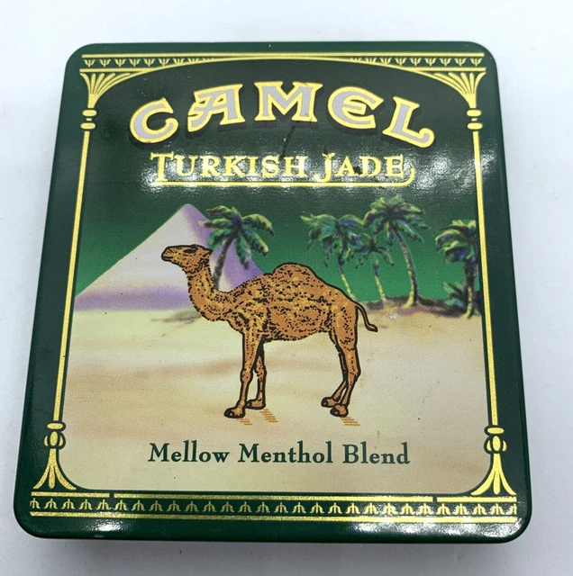 CAMEL TURKISH JADE Light Metal Cigarette Tin Box Made in Germany RJ