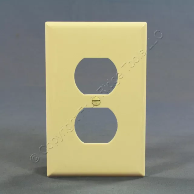 Cooper Almond Mid-Size 1-Gang Unbreakable Receptacle Wallplate Outlet Cover PJ8A