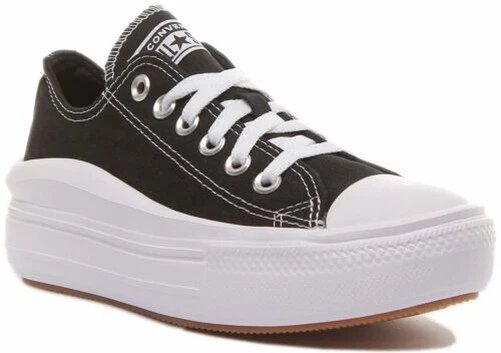 CONVERSE Tout Étoile 570256C Chuck Tailleur Move Bas Haut En Blanc Noir UK 3 - 8