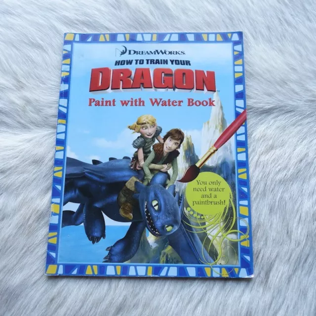 HOW TO TRAIN YOUR DRAGON Movie Book Childrens HOTYD PAINT WITH WATER Book A4