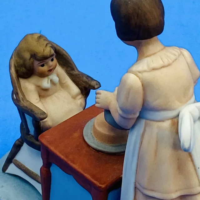 Norman Rockwell Museum SURPRISE TREAT Figurine Girl Playing w/ Doll 1984 VGC