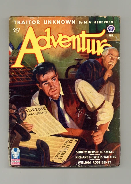 ADVENTURE PULP/MAGAZINE FEB 1944 Vol. 110 #4 GD/VG 3.0 £25.42 - PicClick UK
