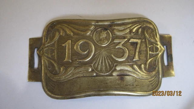Plaque De Vélo Ancienne Fiscale 1913 "THE QUICK SGDG" - Vintage