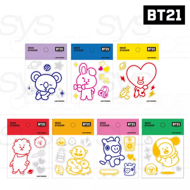 BTS BT21 Official Authentic Goods Deco Sticker 7SET by Kumhong Fancy +Tracking #