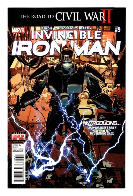 Invincible Iron Man #9A Deodato VF 8.0 2016 1st full app. Riri Williams