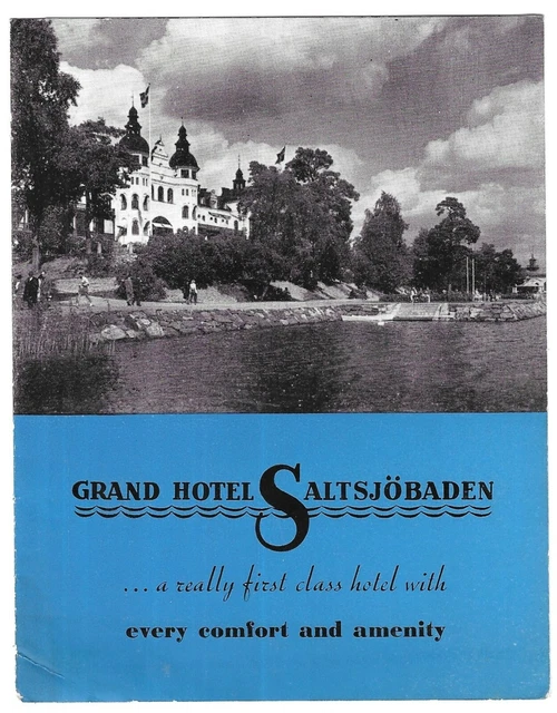 Vintage Grand Hotel Saltsjobaden Sweden Brochure Travel Tourist