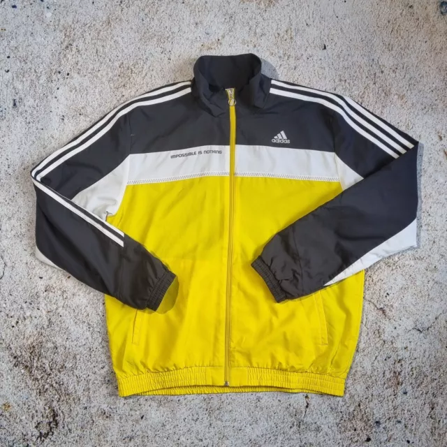 ADIDAS TRACK SUIT JACKET FOOTBALL IMPOSSIBLE IS NOTHING - Yellow - Size L  £19.99 - PicClick UK