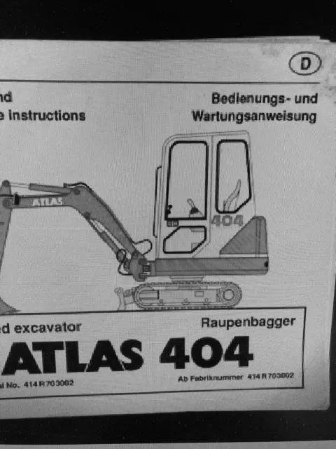 Bedienungsanleitung Service Manual Atlas 404