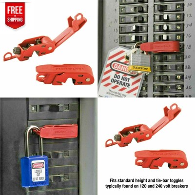 MASTER LOCK 493B Lockout Tagout Circuit Breaker Clamp-On, Standard ...