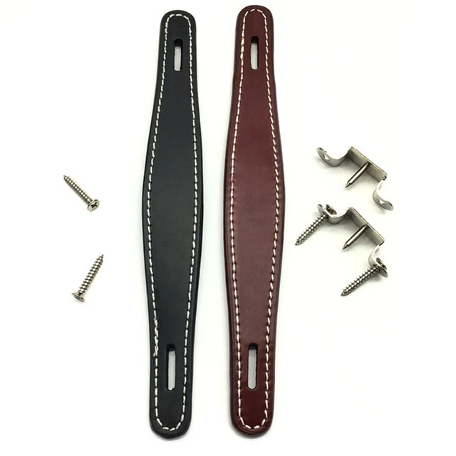 Sangle de poignée AMPLI en cuir PU durable pour guitare avec pièce vis pour am