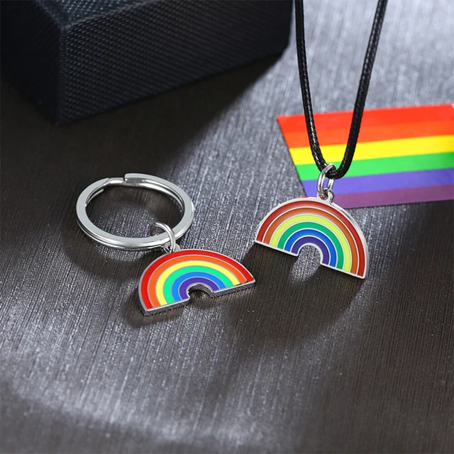 Portachiavi Metallo Con Ciondolo Lesbiche Orgoglio, Colori Argento E Rosa, Regalo Simbolico - 3