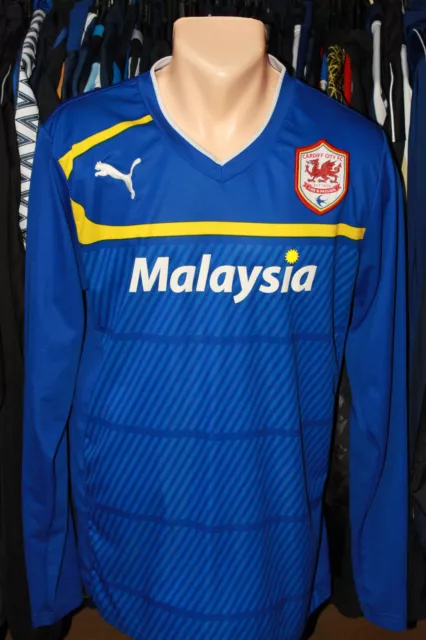 Vintage Cardiff City (The Bluebirds) Puma 2012/13 Away Jersey Shirt Longsleeve