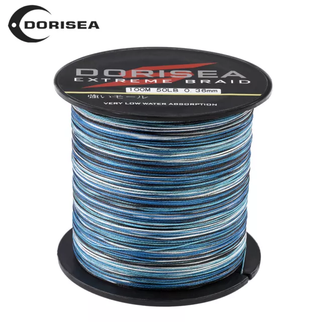 Power Dorisea 100M~2000M Blue White Black Mixed Camo Pe Braided Fishing Line