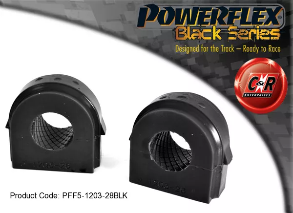 Bush barra Powerflex serie nera frRoll 28 mm per BMW M3 2011 su PFF5-1203-28BLK