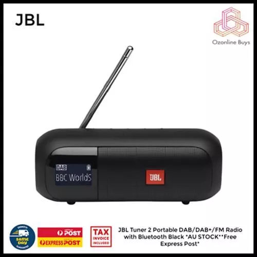 JBL TUNER 2 FM Portable FM Radio & Bluetooth Speaker Black