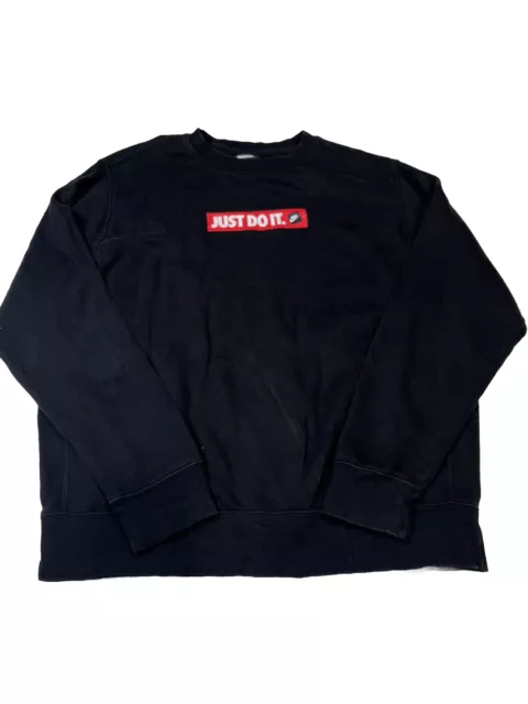 Black nike spell out sweatshirt cheap