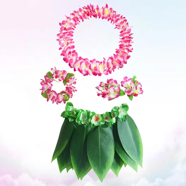 5 pz gonna hula foglie verdi luau festa banchetto bambino aldulto