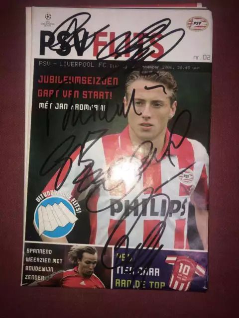 AUTOGRAPHED FOOTBALL PROGRAMME, 27/09/2006, PSV v Liverpool [UEFA Champions Leag