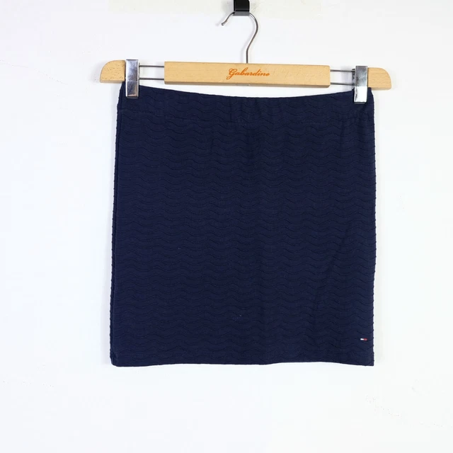 Gonna HILFIGER DENIM Taglia S Donna Cotone Elastico Blu Woman Skirt Logo