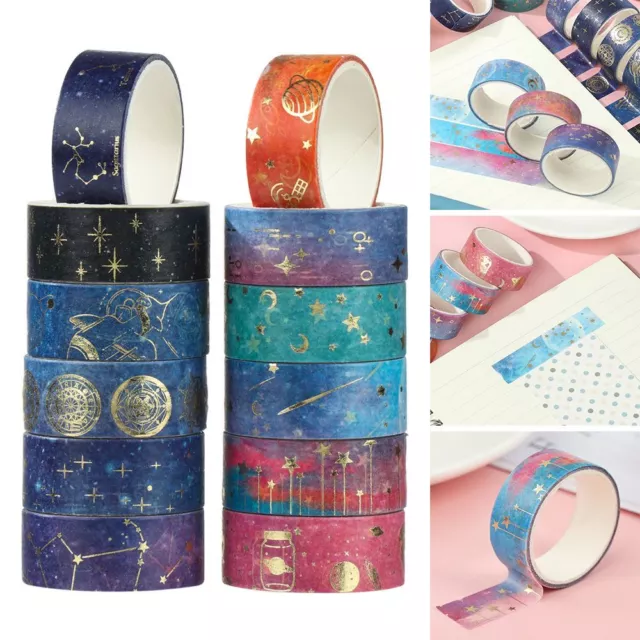 Adhesive Gold Foil Starry Sky Masking Tape Decorative Sticker Washi Tape