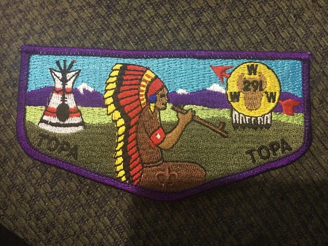 MINT OA Flap  Lodge 291 Topa Topa Purple Border