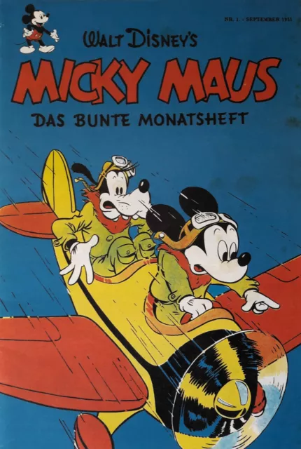 Walt Disney Micky Maus das bunte Monatsheft Heft Nr. 1 von 1951 Nachdruck