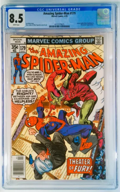 THE AMAZING SPIDER-MAN #179  CGC Graded ( 8.5 )  Marvel Comics Group 