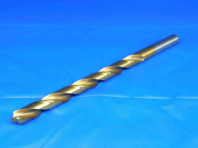 GUHRING 14.25mm TIN HSS COOLANT THRU JOBBER TWIST DRILL BIT 2037-9602A 6 1/2 LOC