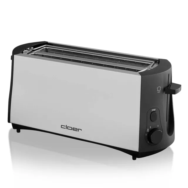 Toaster Cloer-3710 schwarz für 4 Toastscheiben NEU