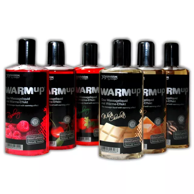 WARMup 150ml, massage liquide avec effet de la chaleur, des saveurs différentes