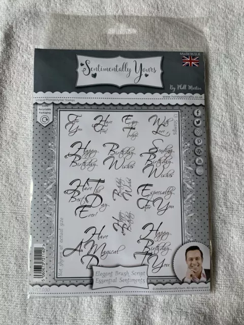 Sentimentally Yours - Elegantes Pinselskript Essentielle Gefühle klare Briefmarken
