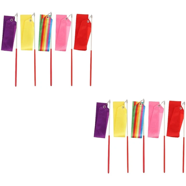 10 Pcs Ribbon For Gymnastics Dancing Dance Ribbons Sticks Child