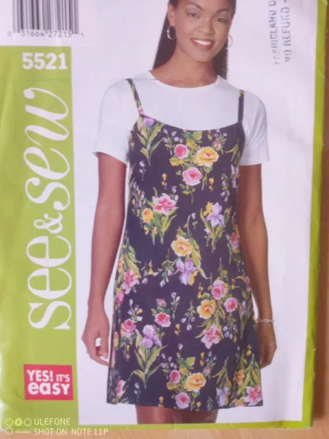 Butterick Sewing Pattern #5521-Misses' Summer DRESS-Size: 6-10-UNCUT-Easy