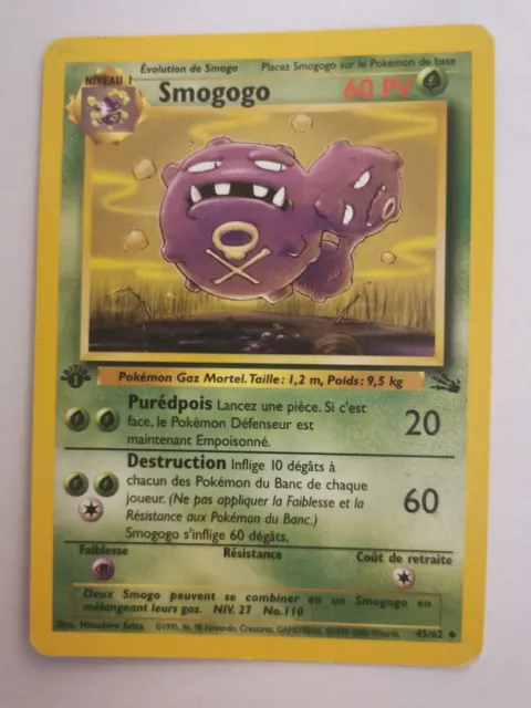 Carte pokemon Smogogo 45/62 Wizards édition 1