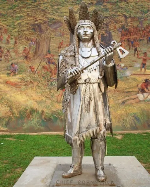 Native American Indian Chief Cornstalk Shawnee Statue  8x10 Picture Celebrity Pr