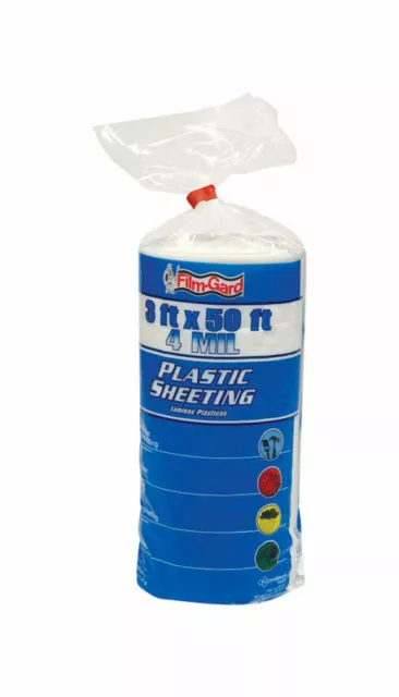 Film-Gard Plastic Sheeting 4 mil T X 3 ft. W x 50 ft. L Polyethylene Clear 1 pk