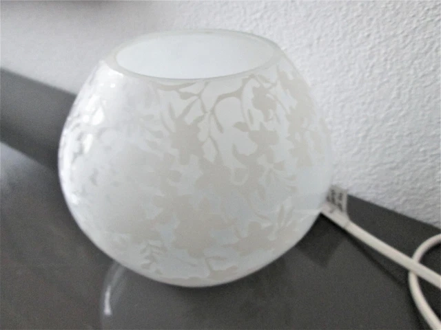 IKEA KNUBBIG TISCHLAMPE Tischleuchte Kugel Glas klein weiß 12 cm m