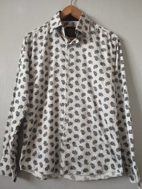 Camicia Wam Denim bianca stampa paisley taglia M