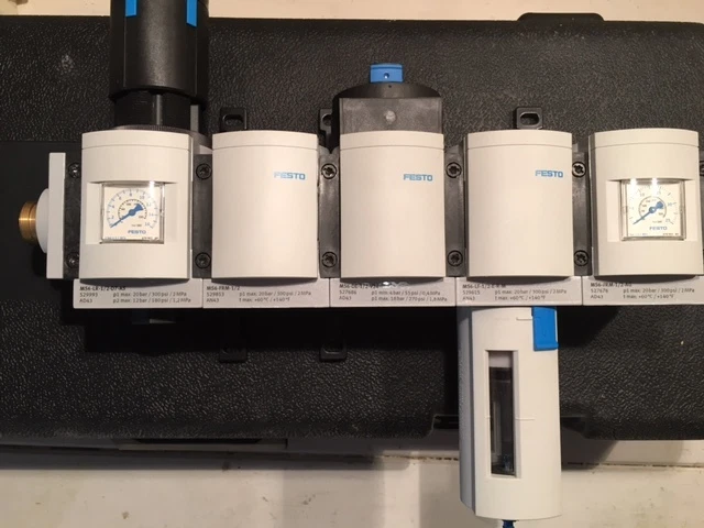 Unité de commande pneumatique FESTO MS6-LR-1/2 + MS6-DE-1/2 + MS6-LRM-1/2+....