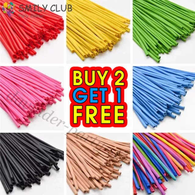 New LONG MAGIC 100 Balloons Different Colours Latex 260Q Traditional Modelling