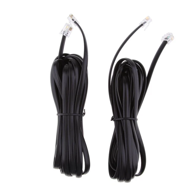 2pcs Cordon Câble de  raccordement Plat  Télephone Câble